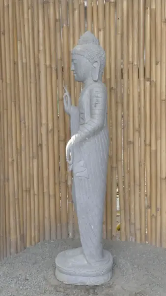 Artikelbild 3 des Artikels “Stehender Buddha - Abhaya Mudra aus Riverstone, ca. 155 cm hoch “